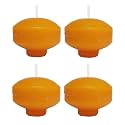 Floating Candles for Decoration, Sandalwood Amber Scented Nugget Candles for Home Decor, Water Bowl, Spa & Gifting | Long Burning 8–10 Hrs | Pack of 4