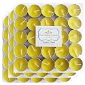 Pure Indian Candle Handmade Sandalwood Amber Fragrance Yellow Tea Light Candle (Pack of 75) PICTL202289