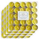 Pure Indian Candle Handmade Sandalwood Amber Fragrance Yellow Tea Light Candle (Pack of 100) PICTL202290