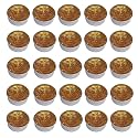 Pure Indian Candle Handmade Sandalwood Amber Fragrance Golden Glitter Tea Light Candle (Pack of 25) PICTL202232