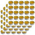 Pure Indian Candle Handmade Sandalwood Amber Fragrance Yellow Mottled Tea Light Candle (Pack of 100) PICTL202295