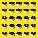Pure Indian Candle Handmade Scented Cinnamon Fragrance Black Solid Tea Light Candle Home Decor Burn Time 4 hrs Each (Pack of 25) PICTL202217