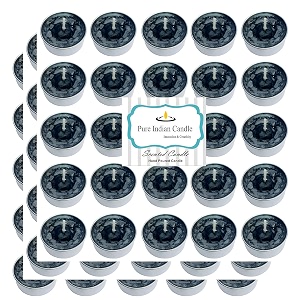 pure indian candle handmade vanilla fragrance ivory solid tea light candle pack of 100 pictl202250