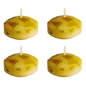 floating candles for decoration citronella camphor scented nugget candles for home decor water bowl outdoor spa amp gifting  long burning 810 hrs  pack of 4