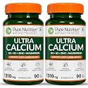 Pure Nutrition Ultra Calcium 1310mg – 180 Veg Tablets | With Vitamin D3, K2, Zinc &amp; Magnesium | Bone, Joint, Muscle &amp; Immune Health Support | Calcium Supplement for Men &amp; Women