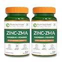 Pure Nutrition Zinc ZMA 240 Tablets (120X2) | Supplement for Men & Women Tablets | Zinc Magnesium Tablets for Muscle Recovery, Bone Support, Stress Relief, Improved Sleep Quality