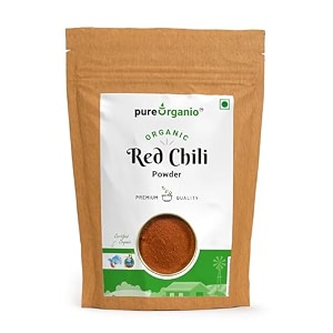 pure organio organic red chilli powder lal mirch chilly for daily cooking 350 gm