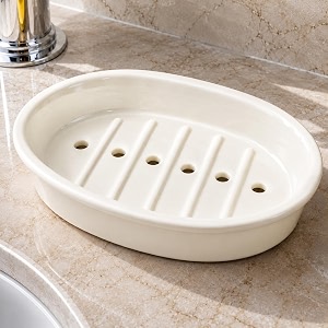 pure source india ceramic soap dishsoap case tray  bath accessories for bathroom 13cm white