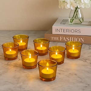 pure source india glass votive tealight candle holders for living room side table diwali decor amp home decoration yellow