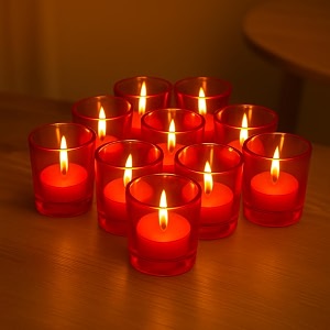 pure source india tea light votive glass candle holders  perfect for diwali weddings spa amp holiday dcor pack of 12 red