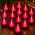 Pure Source India Tea Light Votive Glass Candle Holders – Perfect for Diwali, Weddings, Spa &amp; Holiday Décor (Pack of 16, Pink)