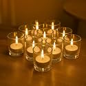Pure Source India Tea Light Votive Glass Candle Holders – Perfect for Diwali, Weddings, Spa &amp; Holiday Décor (Pack of 12, Clear)