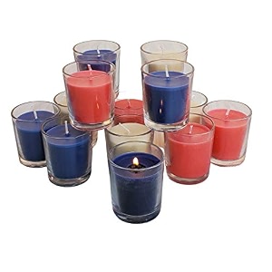 pure source india votive glass candles pack of 6 scented - rose jasmine amp lavender