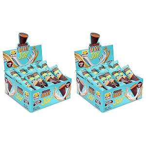 pure temptation chocoblast chocolate-filled waffle cones  48-piece gift box  individually wrapped non-meltable snacks for kids amp adults  strawberry amp vanilla flavors  perfect valentine gift pack