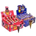 Pure Temptation Choco Filled Waffle Cone Gold Chocoblast + Joy Strawberry Flavour Chocolate Box Display Stand- Chocolate Pack Of 2 (Each Pack Contains 36 Pcs) (Chocolate+Strawberry Flavour) - 989 Gm