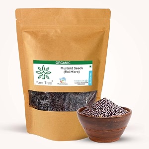 pure tree certified organic mustard seeds small  100 g  black small mustard rai seeds small  sasive seeds whole kali rai dana  sarson dana indian spice gluten free