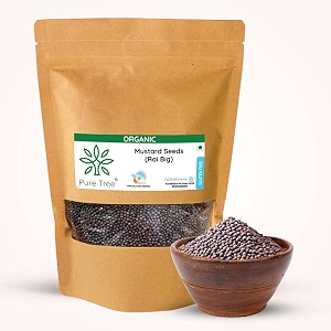 pure tree certified organic mustard seeds big  850 g  black mustard rai seeds big  sasive seeds whole kali rai dana  sarson dana indian spice gluten free