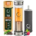 Pure Zen Tea Infuser Bottle, 13 oz, Tea Bottle with Infuser, Tea Gift Set