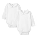 pureborn Baby Girls Boys 2-Pack Bodysuit One-Piece Romper 0-24 Months