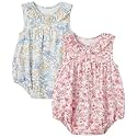pureborn Baby Girls Boys 2-Pack Bodysuit One-Piece Romper 0-24 Months