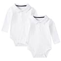 pureborn Baby Girls Boys 2-Pack Bodysuit One-Piece Romper 0-24 Months