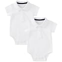 pureborn Baby Girls Boys 2-Pack Bodysuit One-Piece Romper 0-24 Months