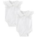 pureborn Baby Girls Boys 2-Pack Bodysuit One-Piece Romper 0-24 Months