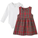 pureborn Baby Girls Boys 2-Pack Bodysuit One-Piece Romper 0-24 Months