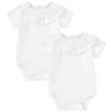 pureborn Baby Girls Boys 2-Pack Bodysuit One-Piece Romper 0-24 Months