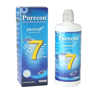 puresoft multi purpose contact lense solution combo - ideal for soft contact lenses 380 ml