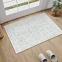 PureCozy 2x3 Blue Area Rug Washable Vintage Non Slip Carpet