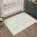 PureCozy 2x3 Green Area Rug Washable Vintage Non Slip Carpet
