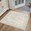 PureCozy 2x3 Taupe Area Rug Washable Vintage Non Slip Carpet