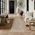 PureCozy 2x5 Deep Brown Runner Rug Washable Hallway Non Slip Kitchen Carpet