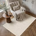 PureCozy 3x5 Beige Area Rug Washable Non Slip Vintage Carpet Living Room