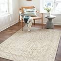 PureCozy 3x5 Brown Area Rug Washable Non Slip Vintage Carpet Living Room