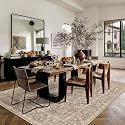 PureCozy 4x5 Deep Brown Area Rug Washable Non Slip Vintage Carpet