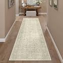 PureCozy Beige Runner Rug 2x8 Vintage Traditional Distressed