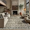 PureCozy Brown Area Rug 9x12 Vintage Traditional Distressed