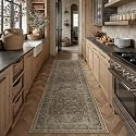 PureCozy Brown Runner Rug 2x8 Vintage Oriental Distressed