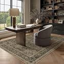 PureCozy Brown Small Area Rug 4x6 Vintage Oriental Distressed