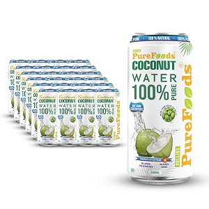 rollins purefoods vietnamese tender coconut water 100 pure amp natural  nariyal paani for daily hydration amp healthy skin pack of 24 500 ml each