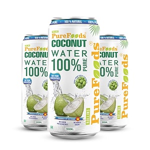 rollins purefoods vietnamese tender coconut water 100 pure amp natural  nariyal paani for daily hydration amp healthy skin  pack of 3 500ml each
