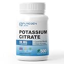 Puregen Labs Potassium Citrate 99 mg of Elemental Potassium Supplement