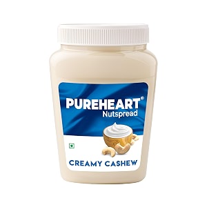 pureheart nut spread creamy cashew192gm nutty spread for breakfast delicious smooth amp creamy snack