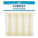 Purepet Pressed Chew Bones, Dog Treats, 6 inches - Pack of 4 Bones