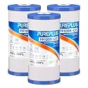 PUREPLUS 5 Micron 10"x4.5" Whole House Sediment &amp; Carbon Water Filter,3PACK