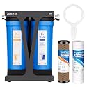 PUREPLUS RV Dual Stage Water Filter, KDF/Carbon & Sediment, 3/4" Fittings