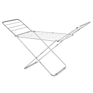 stainless steel foldable cloth dryer stand double rack cloth stands for drying clothes foldable wings steel cross