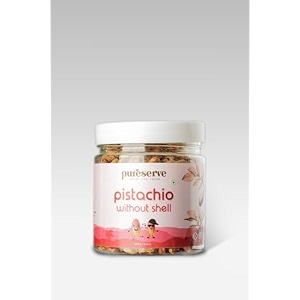 pureserve premium unsalted pistachio kernels 250g  shelled pista rich in protein fiber healthy fats amp antioxidants  natural pistachio nuts for snacking salads baking desserts amp daily nutrition